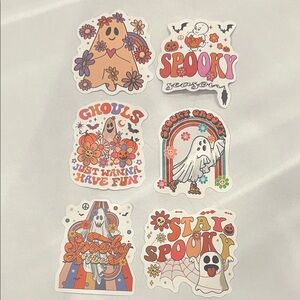 Halloween Ghost Sticker Set - Multicolor